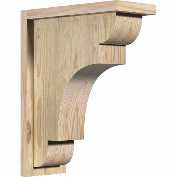 Ekena Millwork New Brighton Rough Sawn Corbel w/Backplate, Douglas Fir, 6"W x 14"D x 18"H COR06X14X18NEB01RDF - main